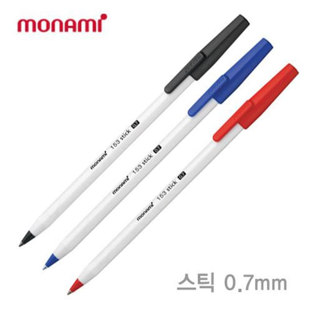 [モナミ]153 スティックボールペン-0.7mm (12本1セット) 1