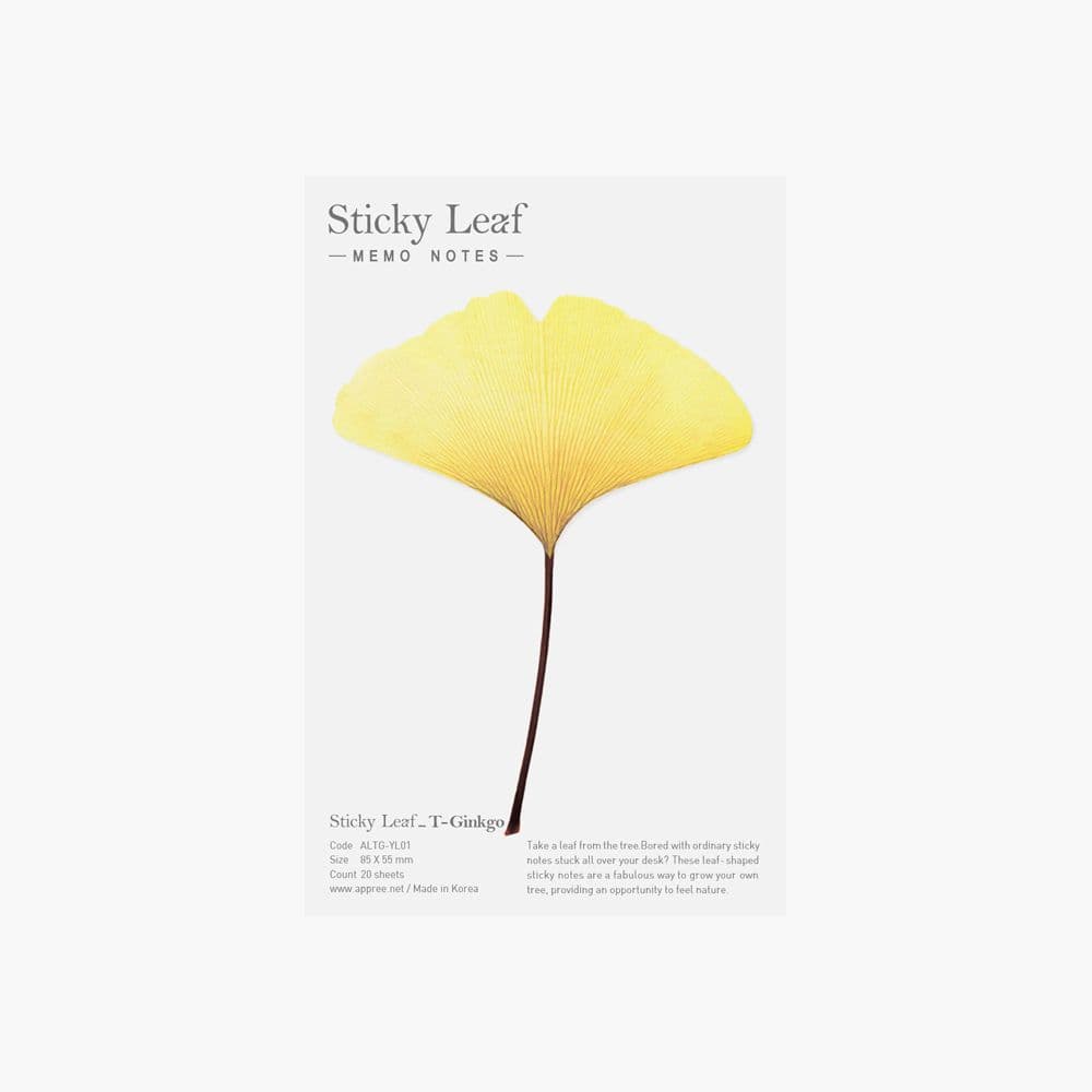 [APREE]スティッキーリーフ _透明イチョウ(Yellow,M) 1