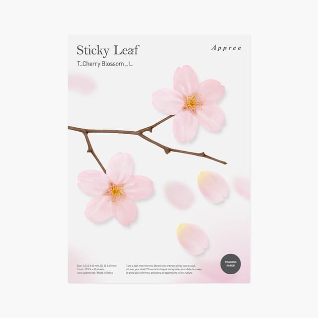 [APREE]スティッキーリーフ_透明桜(Pink,L)