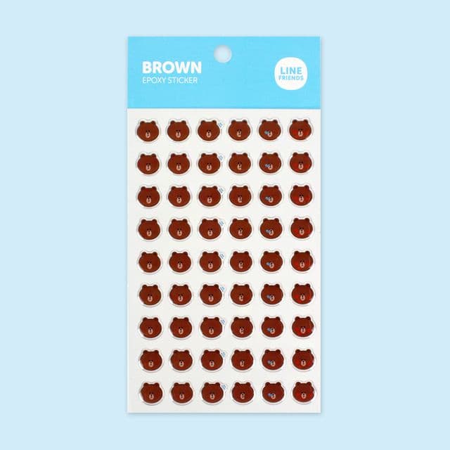[LINE FRIENDS]LINE FRIENDS エポキシステッカー_ブラウン 1
