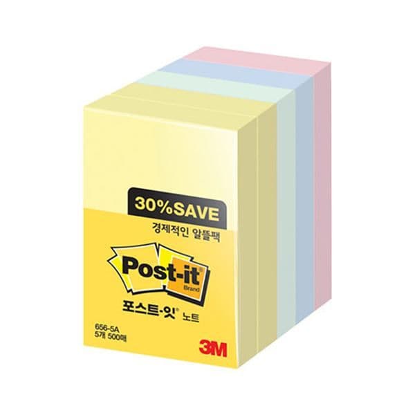 [포스트잇] ポスト・イット ノート お買い得パック 4色 656 (51x76)