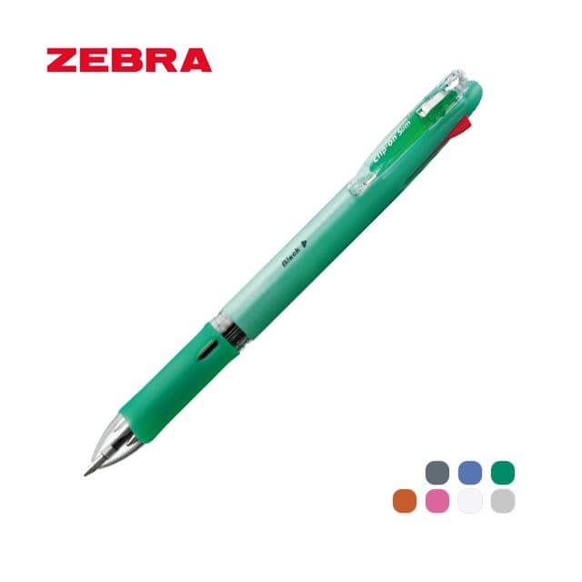 [ゼブラ]クリップオン スリム（4色ボールペン）0.7mm