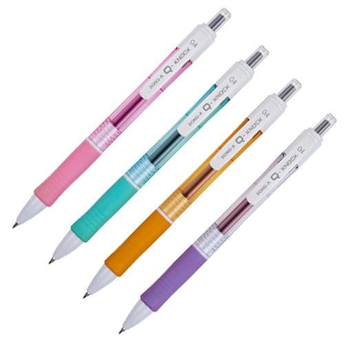 [ドンア] キューノック ボールペン Qノック 0.4mm(インク-黒) (12本 1セット)