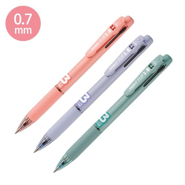 [モナミ] フリップ3 3色油性ボールペン 0.7mm (12本 1セット) 1