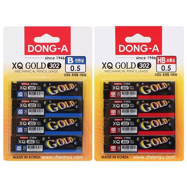 [ドンア] シャープ芯 302 ゴールド 0.5mm 4本入りセット