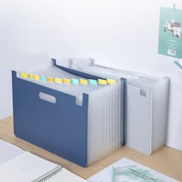[デリ]12分類アコーディオンドキュメントファイルボックス 4