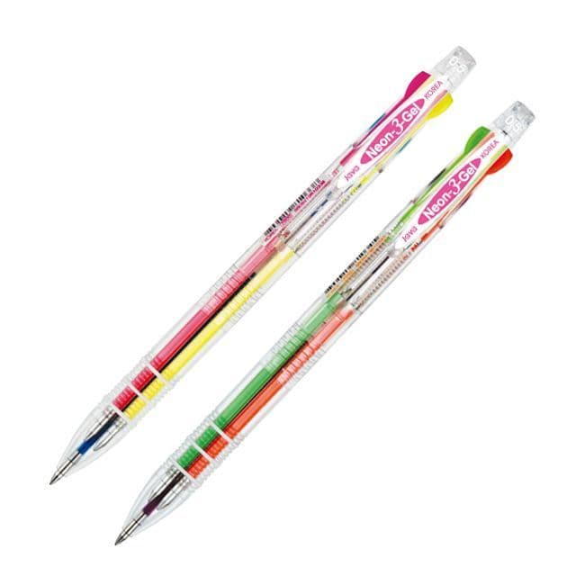 [ジャバ]ネオン3ゲル蛍光3色ボールペン 0.5mm (12本1セット) 1