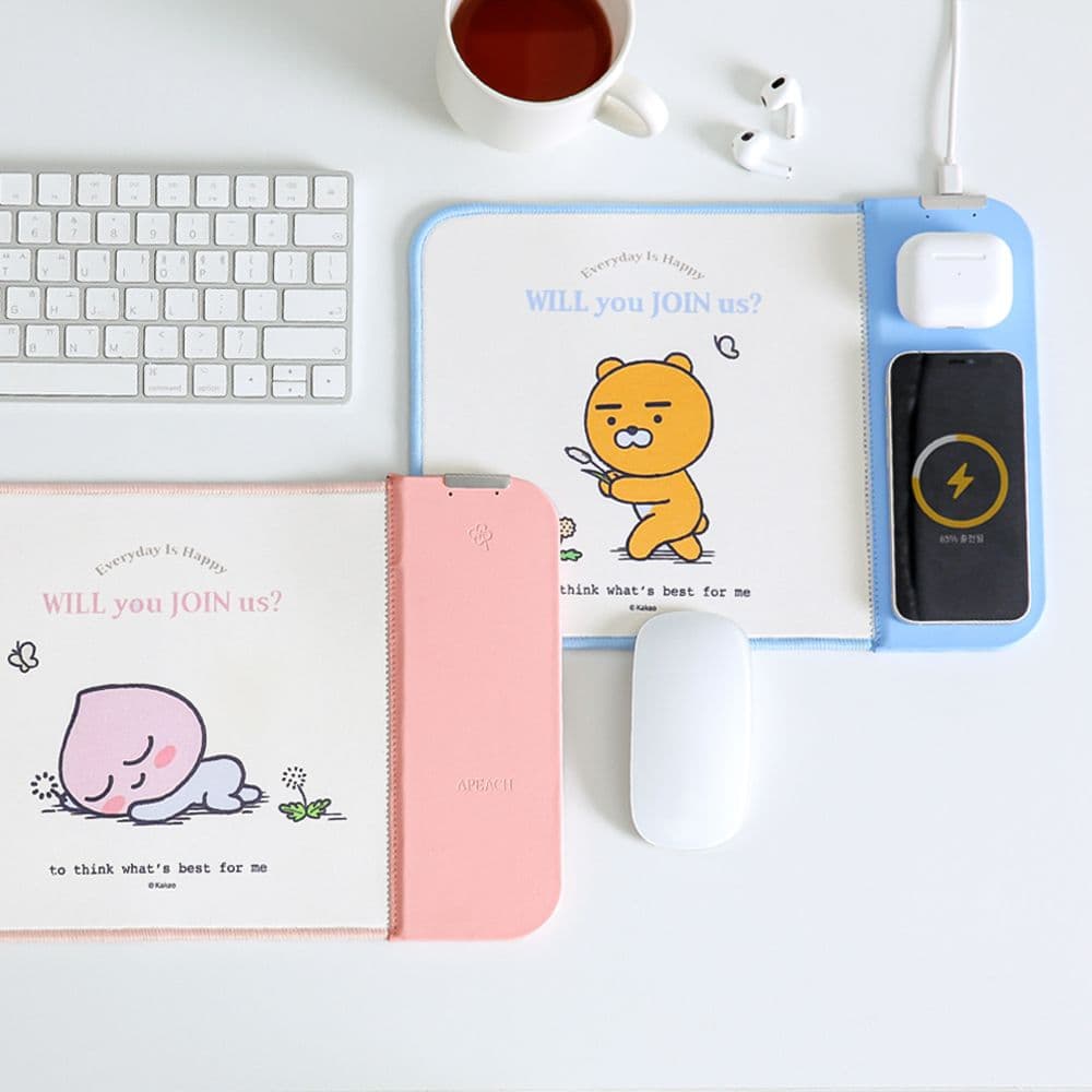 [Kakao Friends]Kakao Friends デュアルワイヤレス充電マウスパッド 1