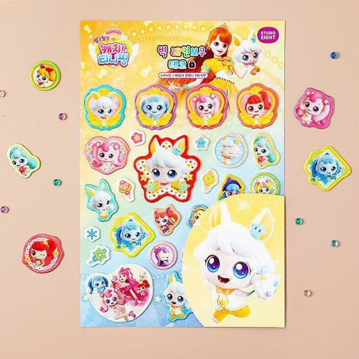 [Catch! Teenieping]なんでもかんでもキャッチ！ティニピン ビッグレインボーデコステッカー_ソルチピン 1