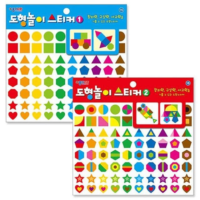 [ジョンイナラ]図形遊びステッカー（単品）