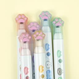 [ピンクフット]ニャンニャン蛍光ペン 6色セット 4