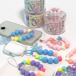[Iljeong]カップルビーズストラップ作りキット（ランダム発送） 1