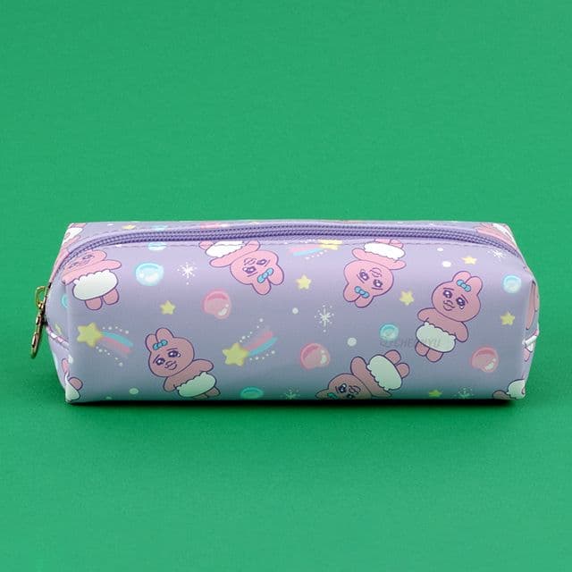 [パンチュうさぎ]パンチュうさぎ スクエアポーチ - パープル 1