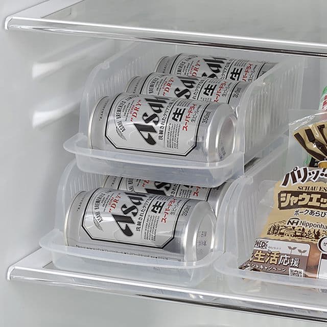 [イノマタ]冷蔵庫収納バスケット - 350ml缶