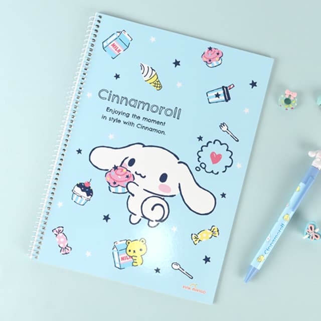 [サンリオ]シナモロール 横罫スプリングノート（5個入）