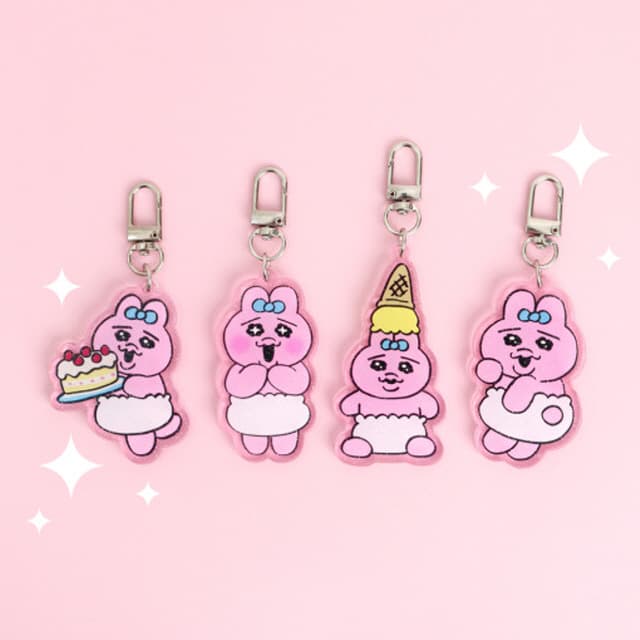 [パンツうさぎ]パンツうさぎ アクリル全身型キーリング