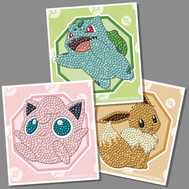 [ポケットモンスター]ビーズクロスステッチステッカー 3枚入り_ポケットモンスター ハロー フレンズ