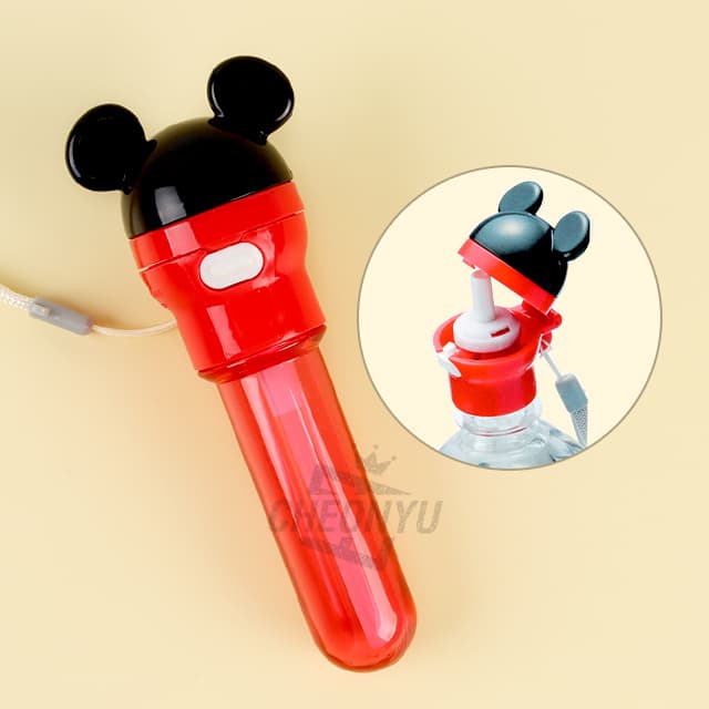 [ディズニー]ミッキーマウス フェイスストローキャップ + 携帯ケース