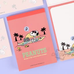[ピーナッツ]ピーナッツスヌーピーミニブロックメモ_ビーチ（単品） 1