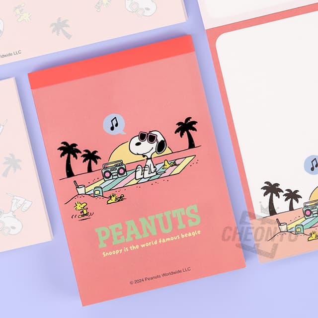 [ピーナッツ]ピーナッツスヌーピーミニブロックメモ_ビーチ（単品）