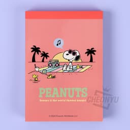 [ピーナッツ]ピーナッツスヌーピーミニブロックメモ_ビーチ（単品） 5