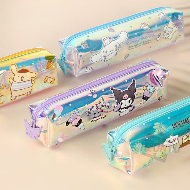 サンリオ ホログラム スリムスクエアペンケース