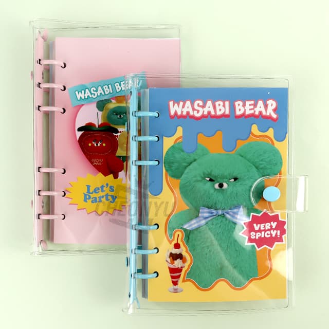 [ジニランド] ワサビベア 透明6穴システム手帳（ランダム発送）