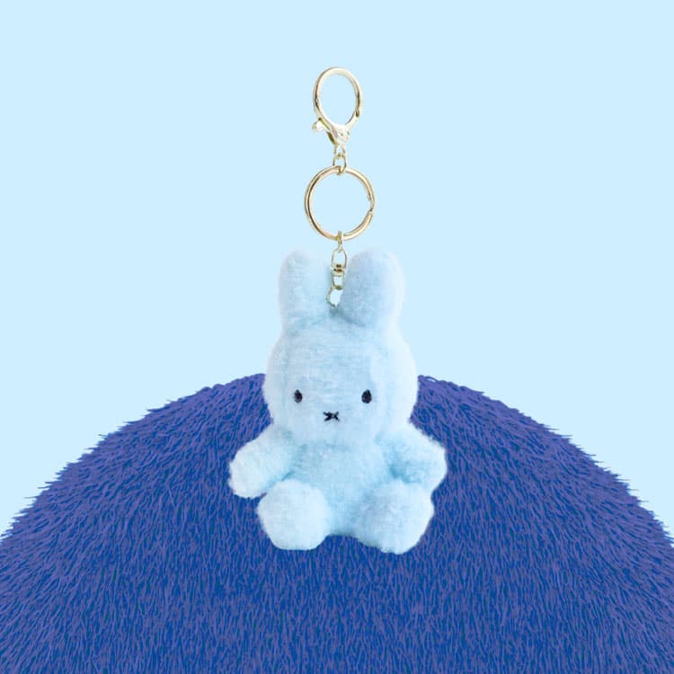 [ミッフィー]ミッフィー SITTING クリーミーキーリング 13cm_スカイブルー 1