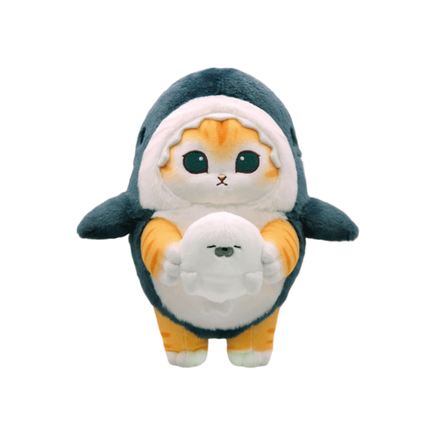 [モフサンド]モフサンド サメコスチュームぬいぐるみ 25cm_チーズにゃん