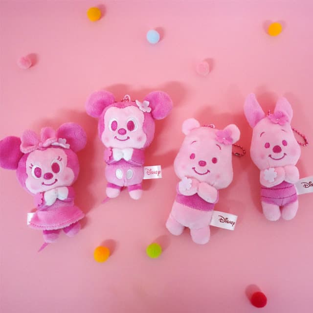 [ディズニー]ディズニー ピンクフラワー ミニキーリング 1
