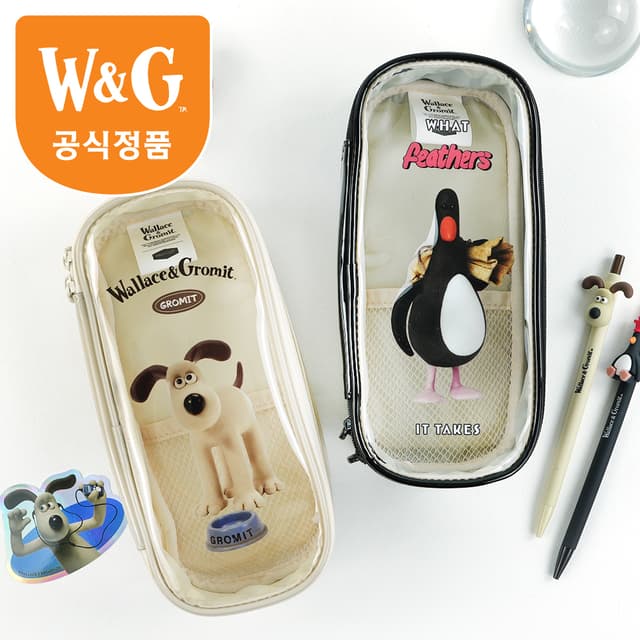 [ウォレスとグルミット]透明ポーチケース 単品