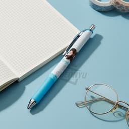 [モンチッチ]モンチッチ エナージェルボールペン 0.5mm_ミントチェック 1