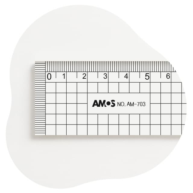 [アモス]30cm 方眼直定規
