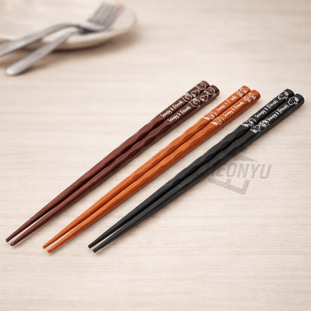 [ピーナッツ]スヌーピー＆フレンズ 持ちやすい木製箸 23cm 3P 1