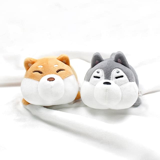 [キキクォッカ]モチタウン 柴犬 ハスキー ボディ型ホットパックぬいぐるみ 1