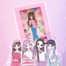 [ブルーシンク]アイドルカードケース 立体シールコーデステッカー (ランダム) 1