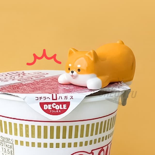 ふたを押す柴犬ホルダー 1