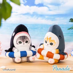 モフサンド チューブ シャチにゃん サメにゃん ぬいぐるみ 28cm 1