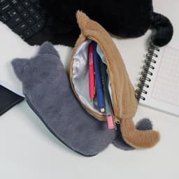 [ブリスクスタイル]ふんわり猫ぬいぐるみペンケース ペンポーチ 2
