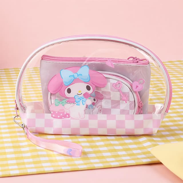 [サンリオ]スイートハート マイメロディ 透明 3ピースポーチ