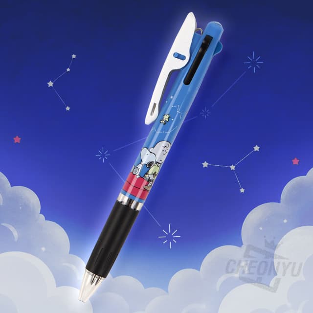スヌーピー星座ジェットストリーム3色ボールペン 0.5mm