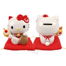 [サンリオ]ハローキティ 招き猫 セラミック貯金箱 3
