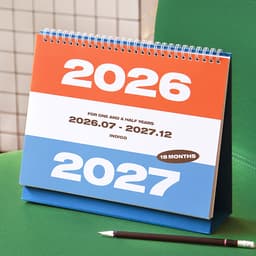 [インディゴ](26-27) ベーシック 18か月卓上カレンダー（26年7月-27年12.. 1