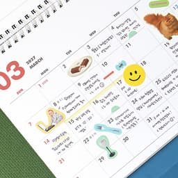 [インディゴ](26-27) ベーシック 18か月卓上カレンダー（26年7月-27年12.. 4
