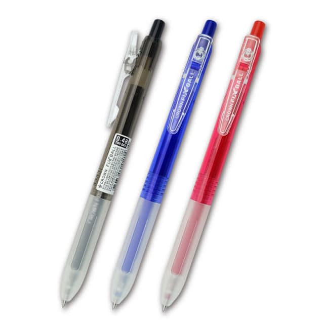 [クラウンボールペン]消せるボールペン フィックスボール 0.48mm (12本1束)
