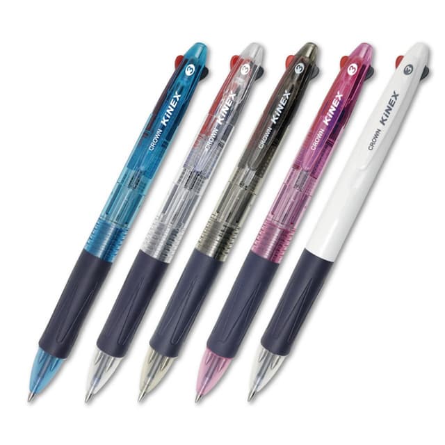[クラウンボールペン]キネックス 3色ボールペン 0.7mm (12本1束) 1