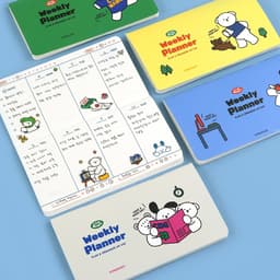[ピンクフット]コマン ウィークリープランナー (4個1セット) 2