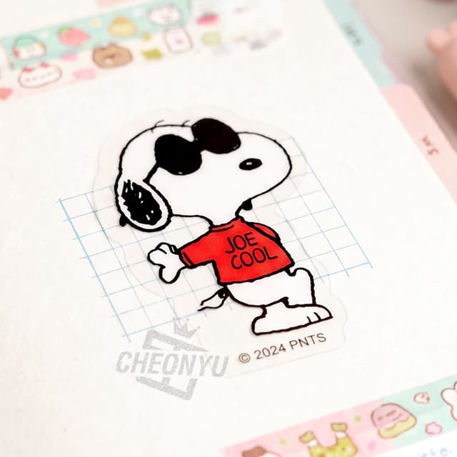 [ピーナッツ]リムーバブルステッカー_ジョークール（単品1枚）