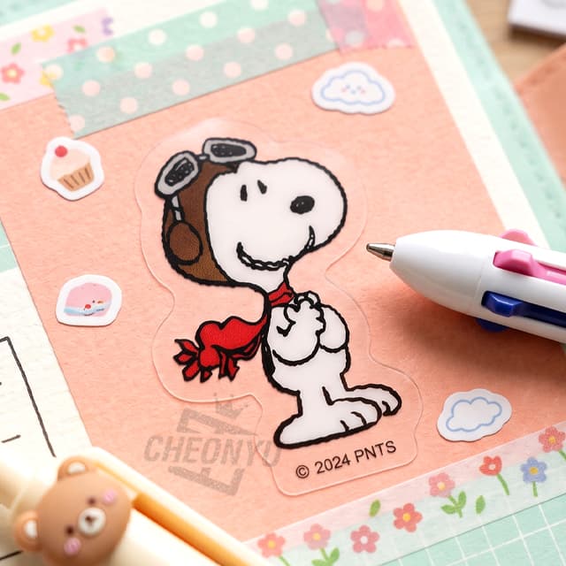 [ピーナッツ]リムーバブルステッカー_フライングエース（単品1枚）