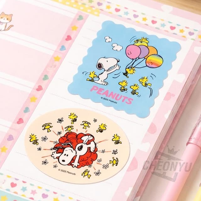 [ピーナッツ]スヌーピーステッカー 2枚セット_スヌーピーフレンズ（単品1枚）